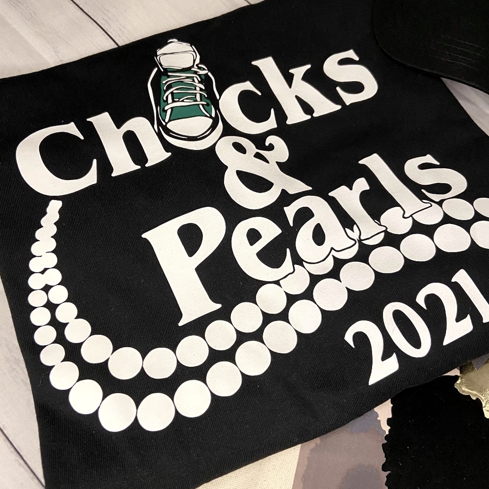 Chuck and pearls tee shirts